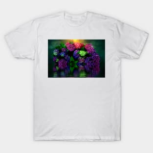 Hydrangeas On Water T-Shirt